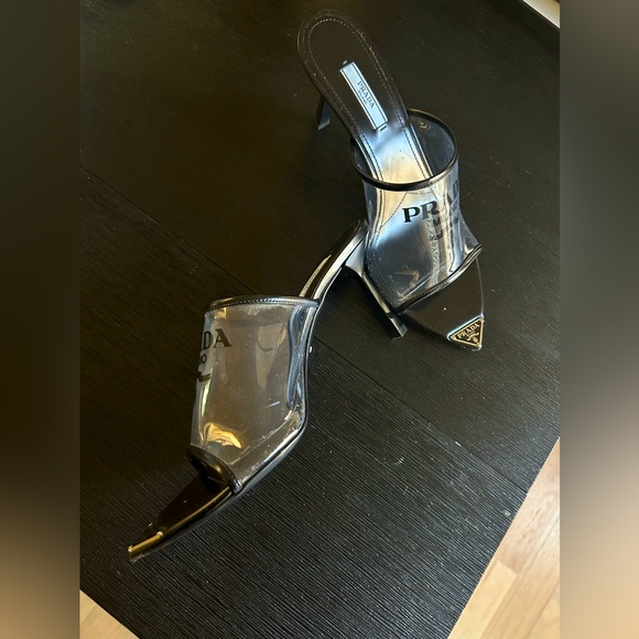 Prada PVC Logo Slides - Picture 1 of 3